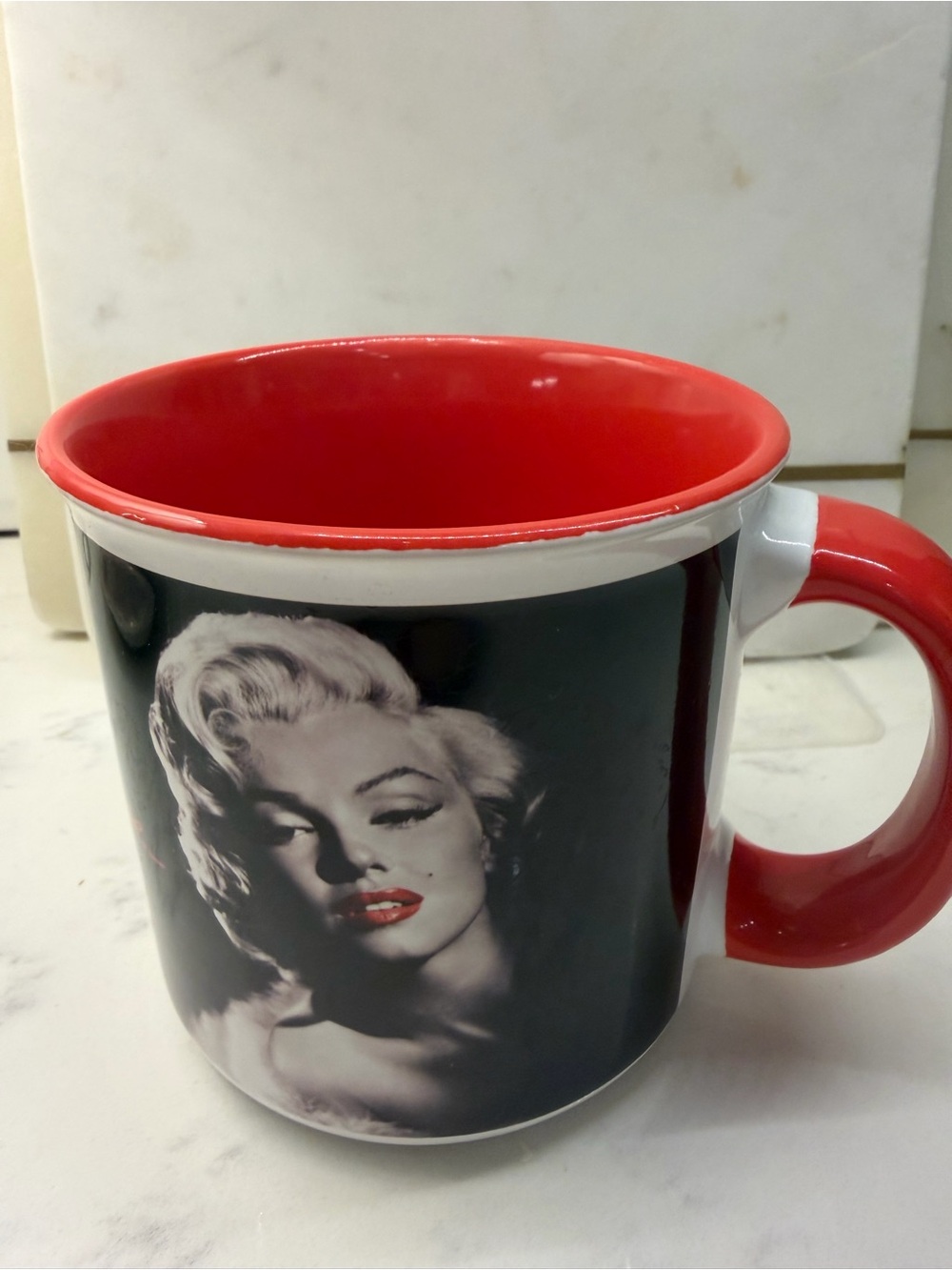 Marilyn Monroe Red Interior Ceramic Coffee Mug